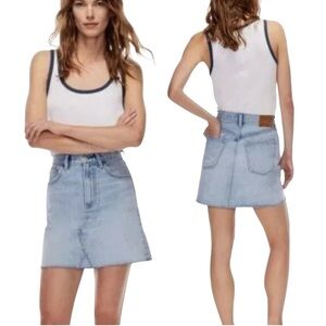 DENIM FORUM THE DEBBIE Light Blue Denim MINI SKIRT 24